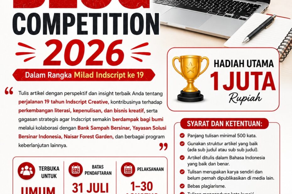 Milad ke-19, Indscript Creative Hadirkan Blog Competition 2026