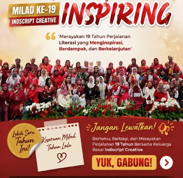 From Writing to Inspiring: Merayakan 19 Tahun Perjalanan Indscript Creative