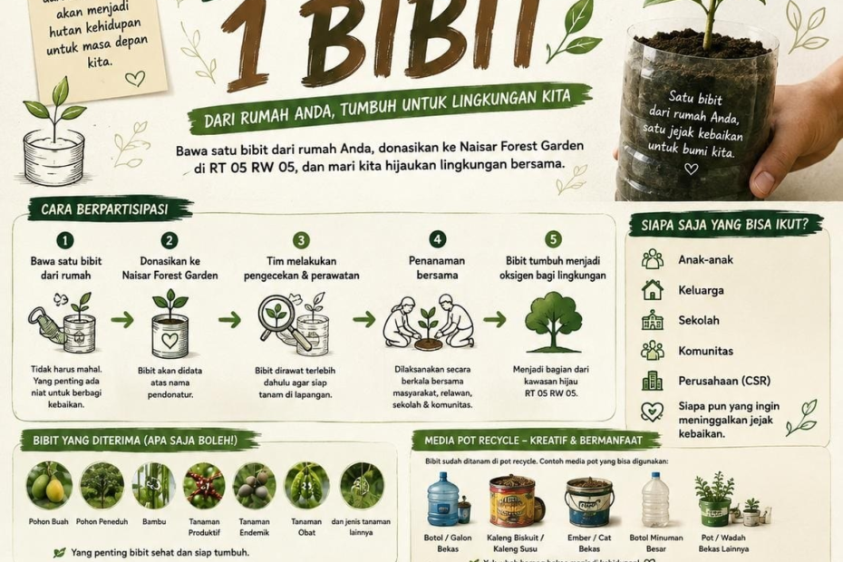 Gerakan 1 Orang 1 Bibit Naisar Forest Garden Bandung