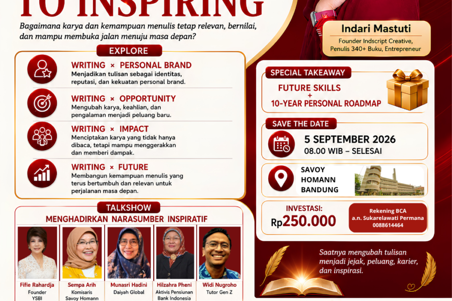 Milad Indscript ke-19 Hadirkan Exclusive Learning Session “From Writing to Inspiring”