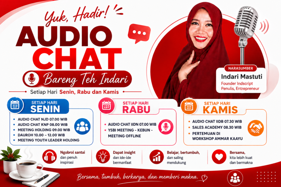Indscript Hadirkan Audio Chat Bareng Teh Indari: Ruang Ngobrol, Belajar, dan Bertumbuh Bersama