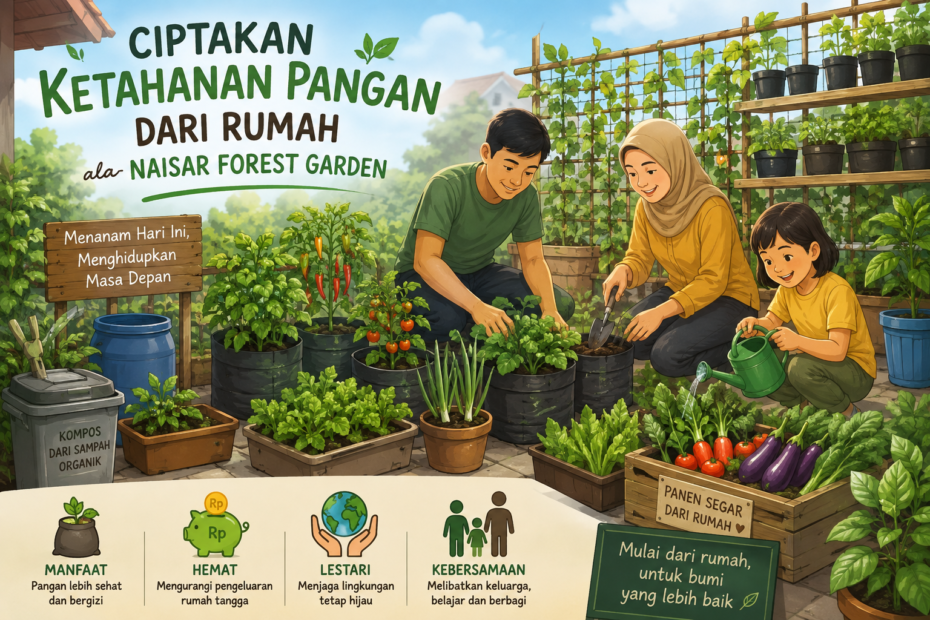Ciptakan Ketahanan Pangan dari Rumah ala Naisar Forest Garden Bandung