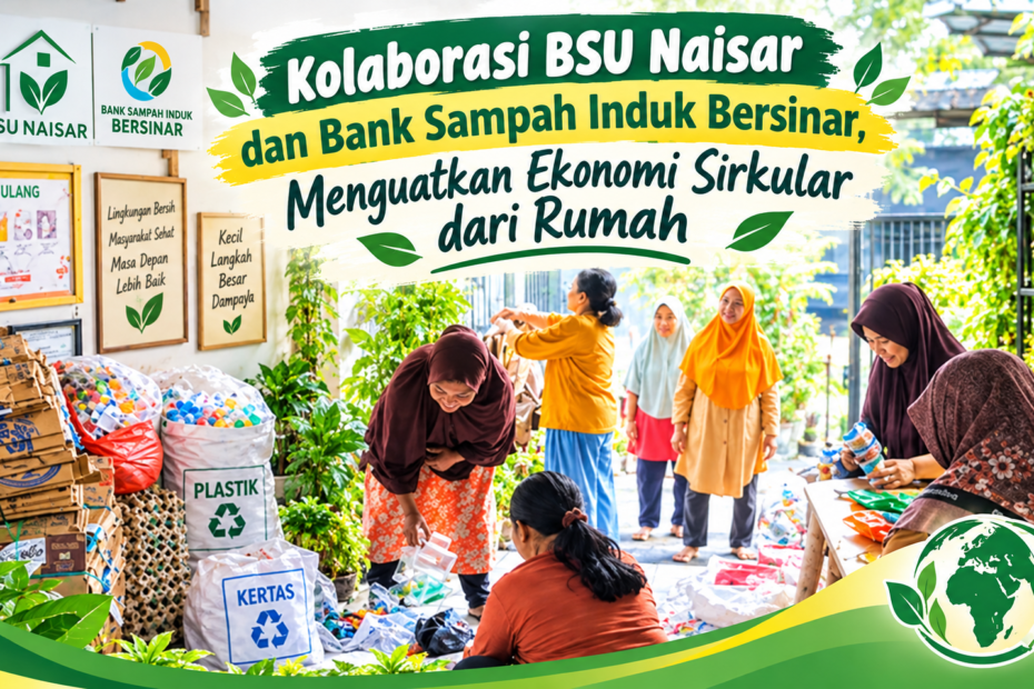 Kolaborasi BSU Naisar dan Bank Sampah Induk Bersinar, Menguatkan Ekonomi Sirkular dari Rumah