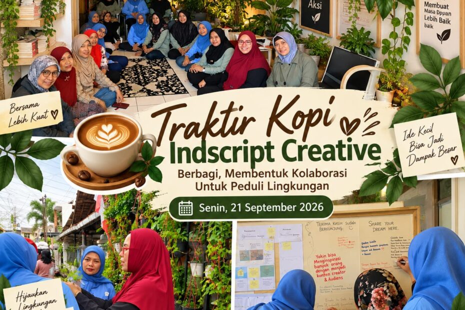 Traktir Kopi menjadi salah satu program pembinaan Indscript Creative bagi generasi Z yang bergabung dalam Karang Taruna, menghadirkan ruang bertemu, belajar, berdiskusi, dan mengembangkan potensi anak muda di lingkungan masyarakat.