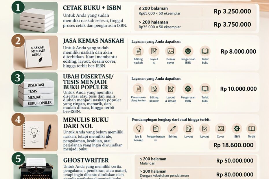 Indscript Creative Hadirkan Layanan Penulisan dan Penerbitan Buku Profesional